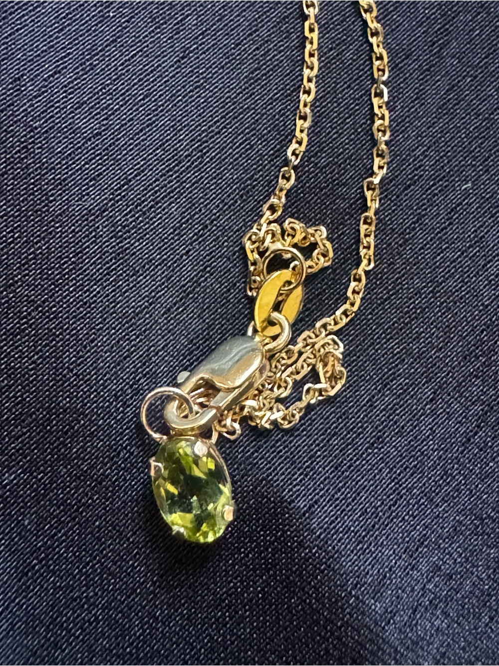 10k Yellow Gold Cable Chain Necklace  with lobster clasp 16" - Gold 10k - Picture 3 of 11